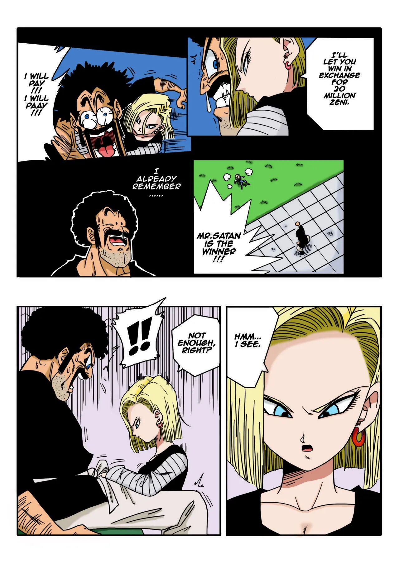 Mr. Satan Vs Android 18 Chapter 1000 Page 4